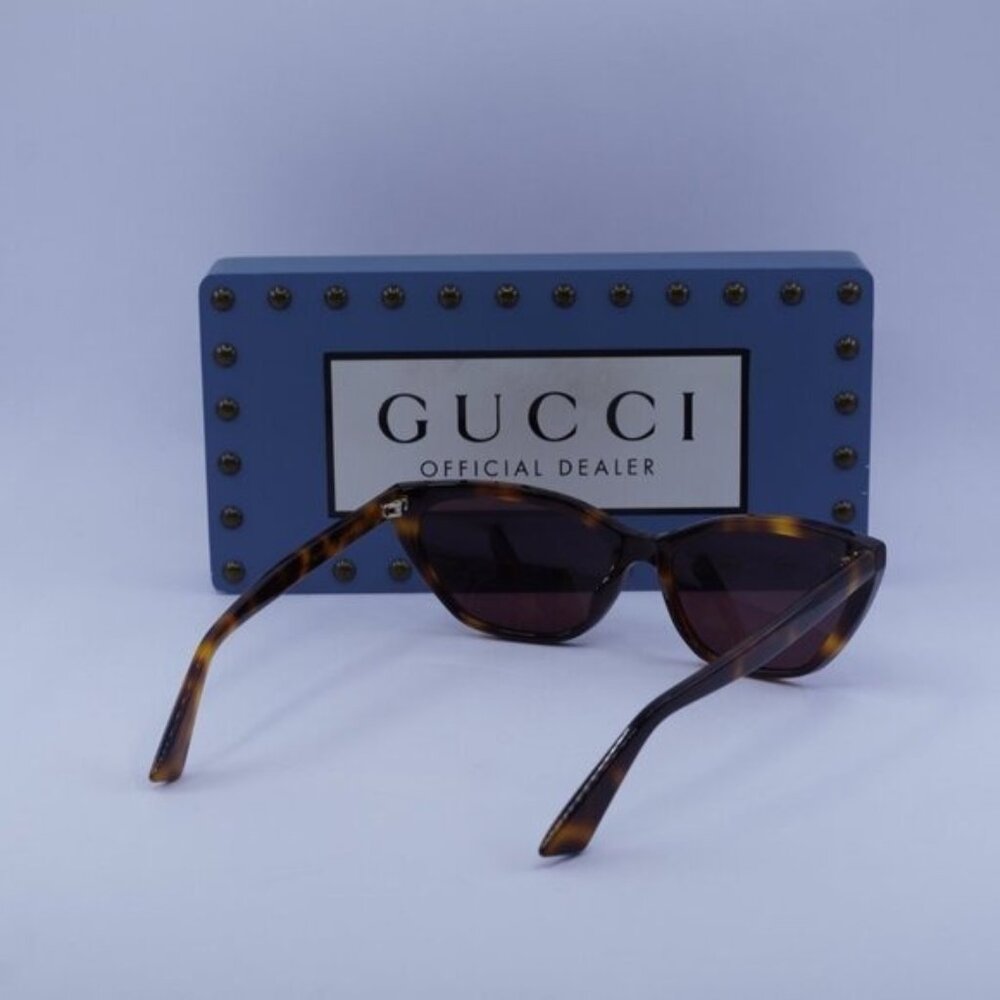 Gucci GG1815S 002 Cat Eye Sunglasses - Havana/Brown - Picture 10 of 11